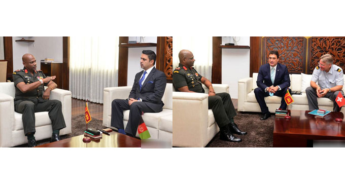 Afghan, Swiss Envoys hold talks with Army Chief on matters of bilateral importance