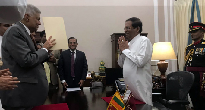 Ranil sworn in as the Prime Minister of Sri Lanka [UPDATE]