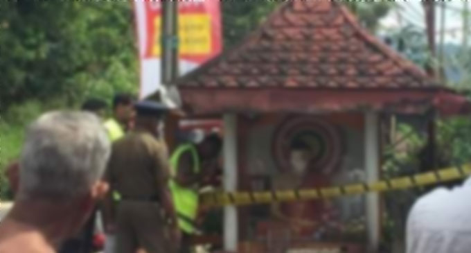 Police arrested a youth for allegedly damaging several Buddha statues in Mawanella