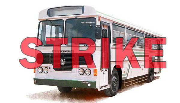  187 route Private buses on strike