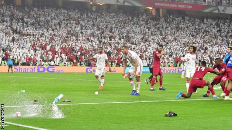 UAE fans throw shoes as Qatar win Asian Cup Semi-Final