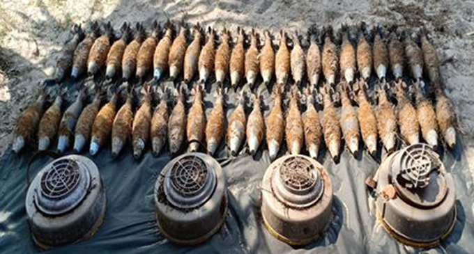 Cache of explosives unearthed in Amban area Cache of explosives unearthed in Amban area