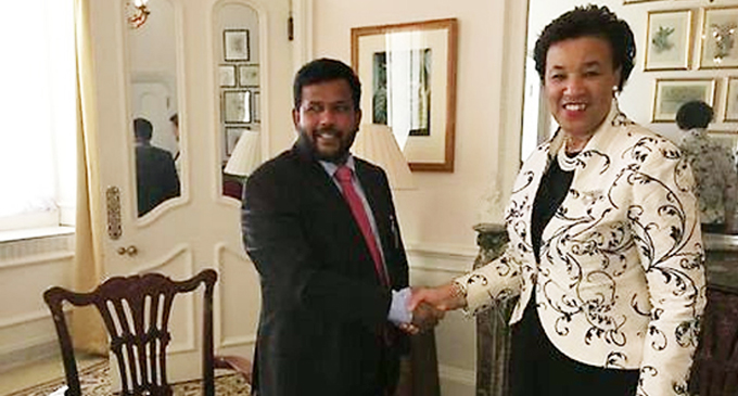 Minister Bathiudeen sends greetings to Commonwealth Secretary-General Minister Bathiudeen sends greetings to Commonwealth Secretary-General