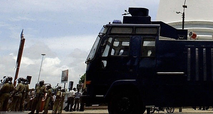 Police use water cannon on teachers’ protest