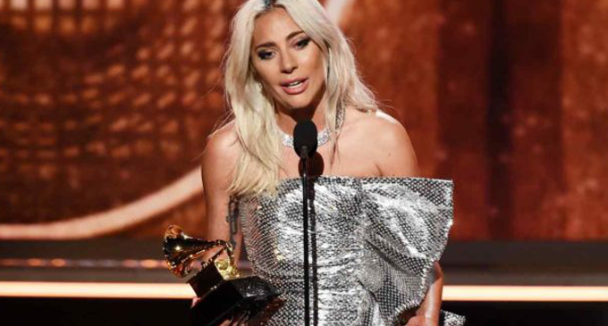 Lady Gaga wears Platinum jewellery to the 61st Grammy Awards
