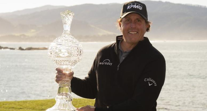 Phil Mickelson wins fifth Pebble Beach Pro-Am with Paul Casey second
