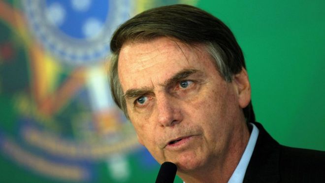 Brazil leader Jair Bolsonaro criticised over obscene video on Twitter