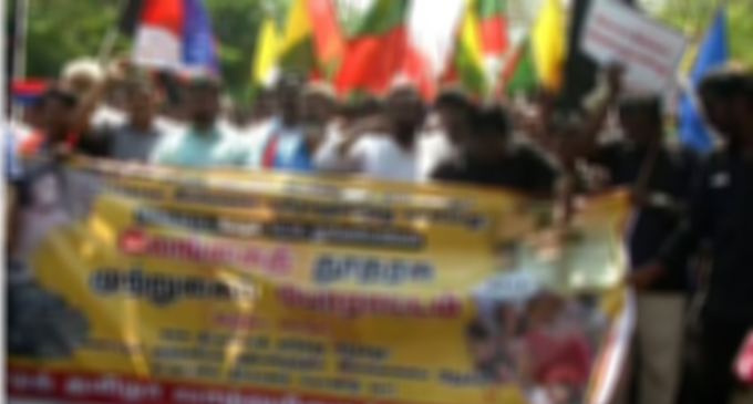 Protest erupt near Lankan Embassy in Tamil Nadu over alleged human rights violations