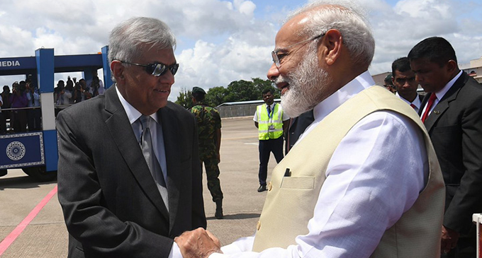 Indian Prime Minister Narendra Modi arrives in SL Indian Prime Minister Narendra Modi arrives in SL
