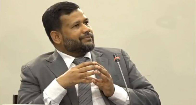 Former Minister Rishad gives evidence before PSC