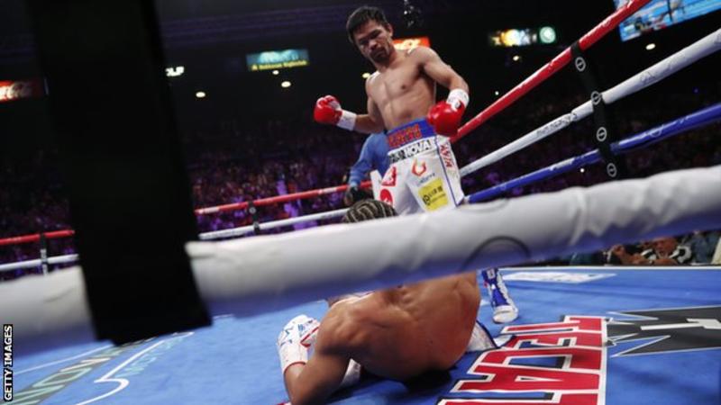 Pacquiao beats Thurman on points to win the WBA Super Welterweight Title