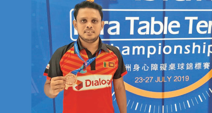 Deshapriya wins bronze medal in Asia Para TT championships