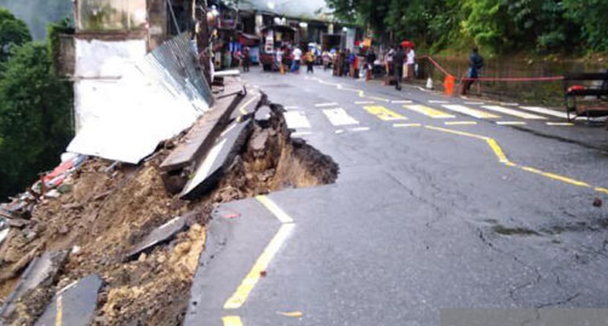 Landslides destroy 10 shops in Ginigathhena; one reported missing