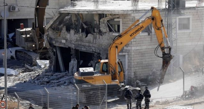 Israel demolishes homes under Palestinian control