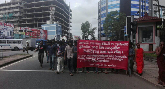Heavy traffic at Technical Junction due to protest