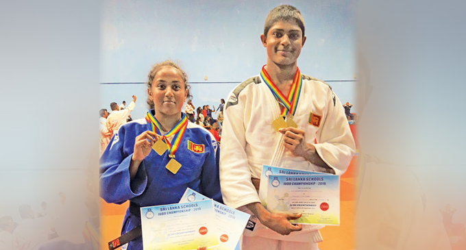 Sakindu and Yameena judo champions