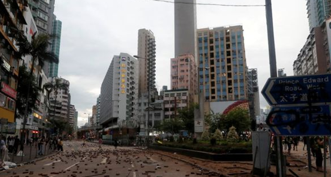 Hong Kong protest march descends into violence