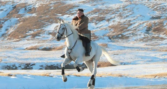 Kim Jong-un: North Korean leader rides horse up sacred mountain – [IMAGES]