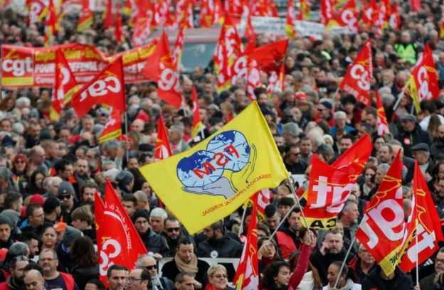 Macron pension reform: France paralysed by biggest national strike in years