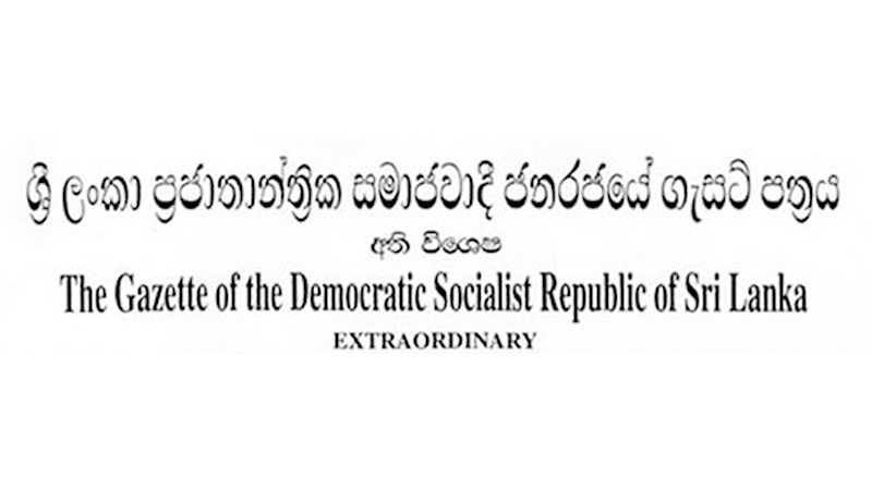 Gazette on maintaining public order, issued Gazette on maintaining public order, issued