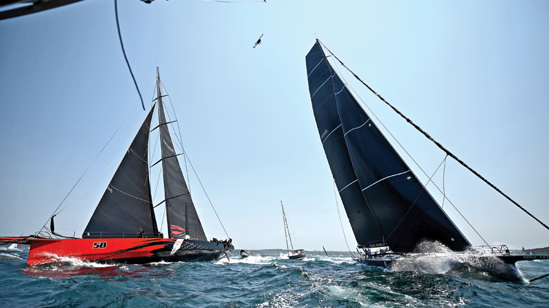 Supermaxis vie for early lead in Sydney-Hobart yacht race Supermaxis vie for early lead in Sydney-Hobart yacht race