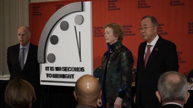 Doomsday Clock nears apocalypse over climate and nuclear fears