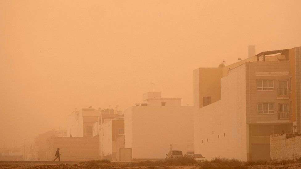 Canary Islands sandstorm: Flights disrupted as dust cloud strands tourists Canary Islands sandstorm: Flights disrupted as dust cloud strands tourists