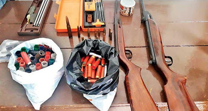 Stock of firearms discovered in Aralaganwila