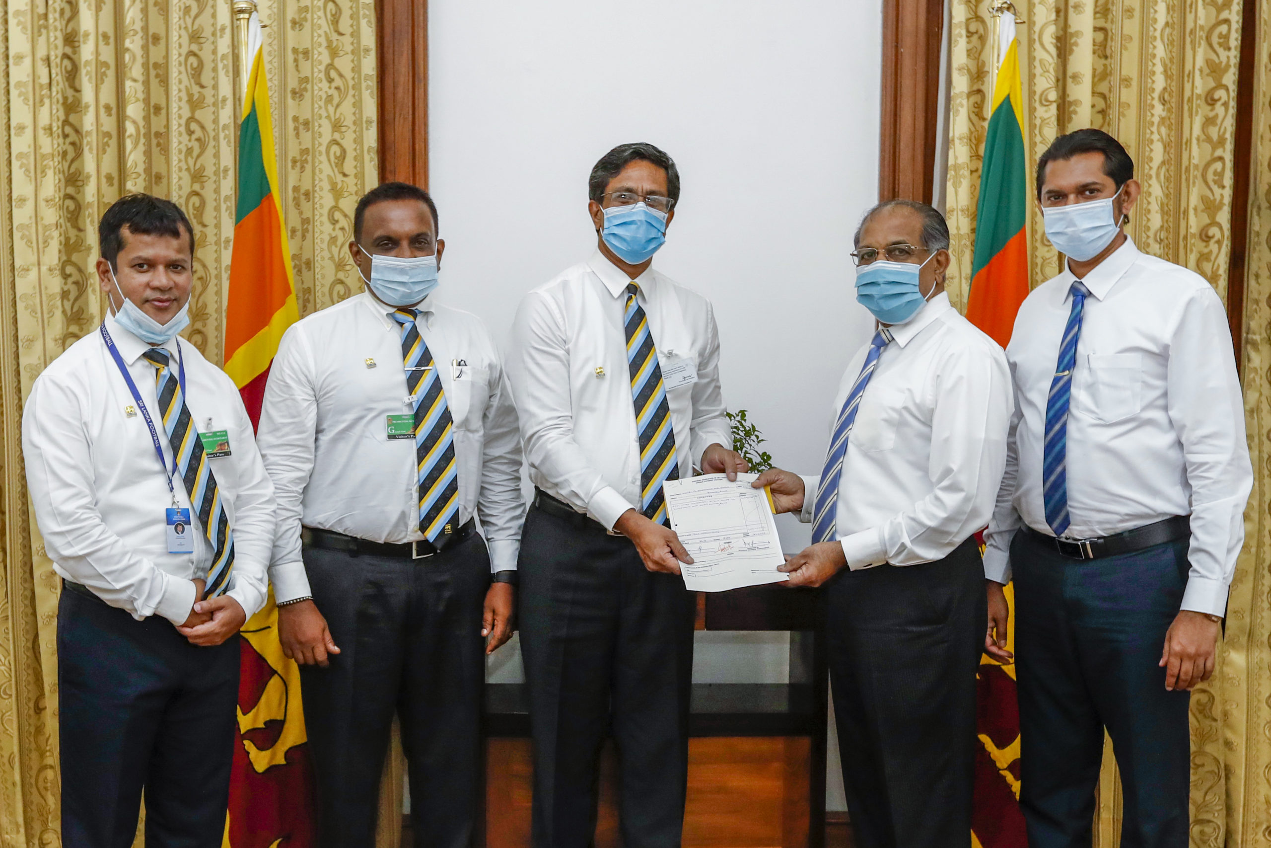 LKR 2 Million grant from Sri Lanka Football to National COVID-19 Health Care Fund LKR 2 Million grant from Sri Lanka Football to National COVID-19 Health Care Fund