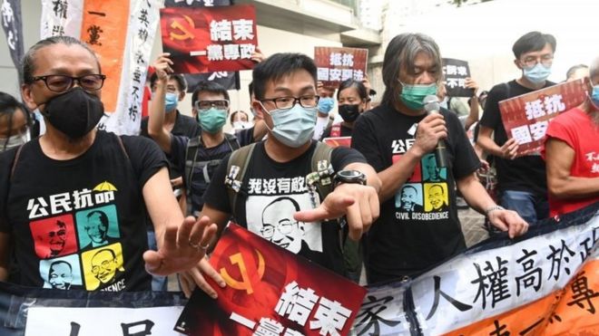 Hong Kong: Dozens held as ‘anti-protest’ law kicks in on handover anniversary