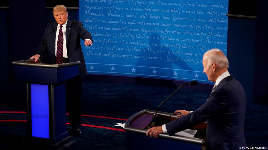 Trump and Biden trade insults in chaotic debate