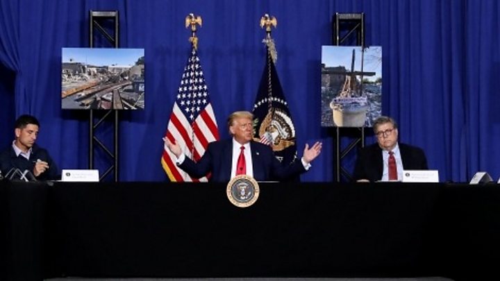 Trump visits Kenosha to back Police after shooting