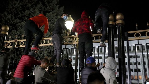 Protesters storm Parliament over Kyrgyzstan vote