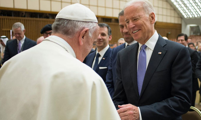 Joe Biden thanked Pope Francis for ‘extending blessings and congratulations’