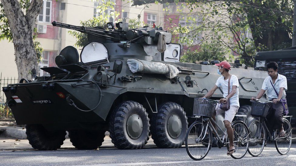 Myanmar troops on the streets amid crackdown fears Myanmar troops on the streets amid crackdown fears