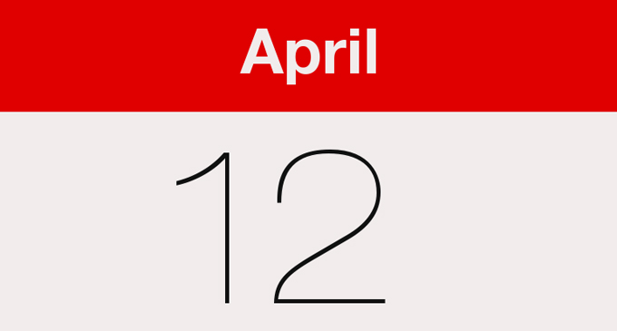 April 12 declared Special Government Holiday April 12 declared Special Government Holiday
