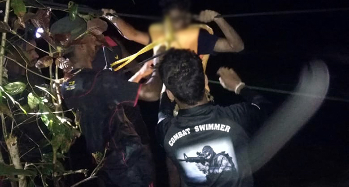 Central Troops trace drunk civilians gone stranded after crossing waterway