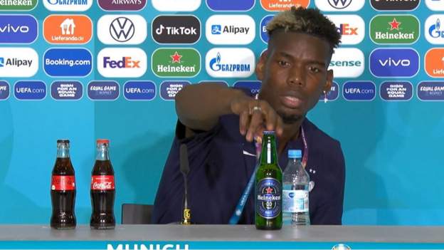 Pogba becomes latest star to move a bottle at Euro 2020 Pogba becomes latest star to move a bottle at Euro 2020