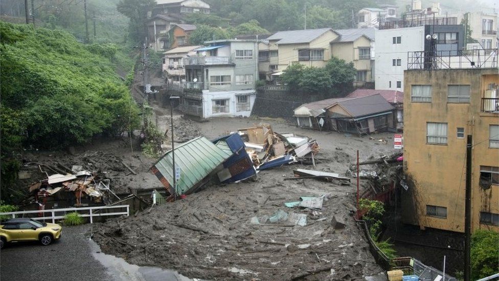 Japan landslide: 20 missing in Atami city