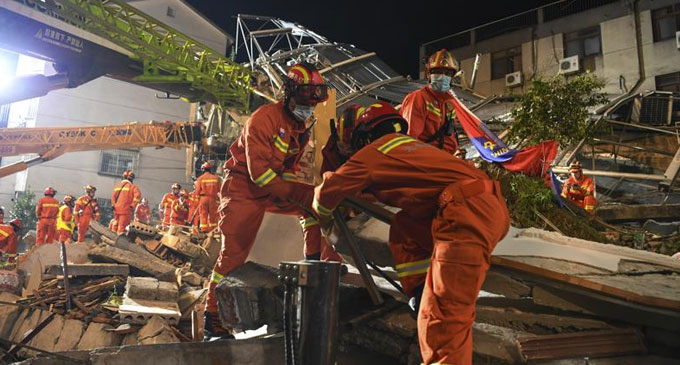 Hotel collapse in China’s Suzhou kills 17