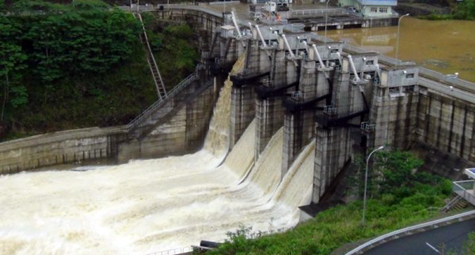Sluice gates of Maussakelle and Upper Kotmale Reservoirs open Sluice gates of Maussakelle and Upper Kotmale Reservoirs open