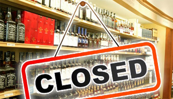 Liqour outlets in several areas closed tomorrow