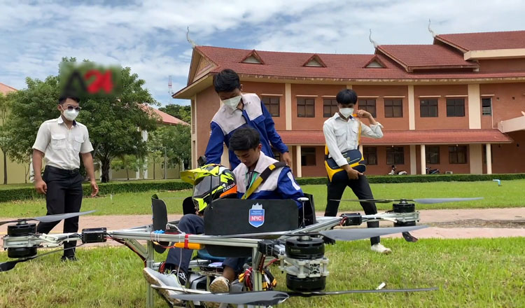 Cambodian student manufactures a flying car