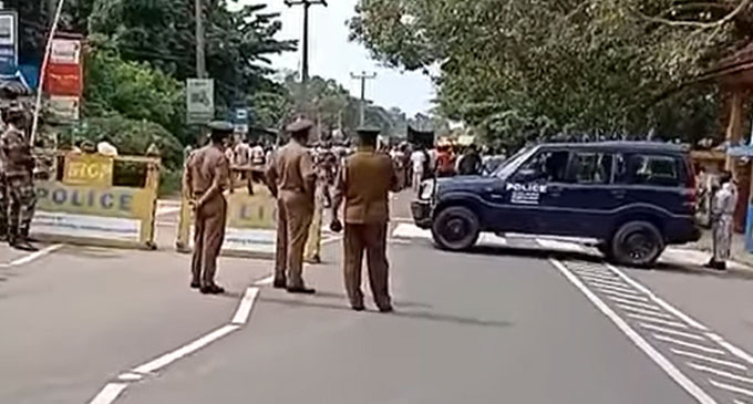 Police use Spike Strips to stop SJB buses Police use Spike Strips to stop SJB buses