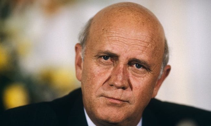 Former South African President FW de Klerk dies at 85