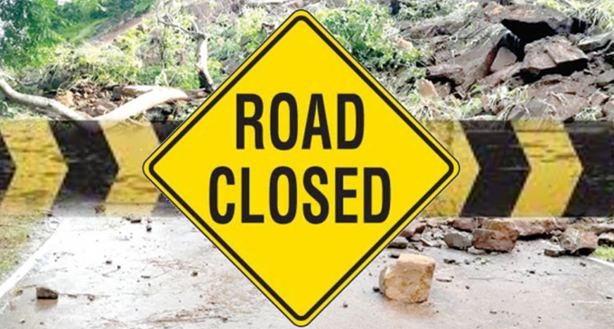 Section of Colombo-Kandy Road closed