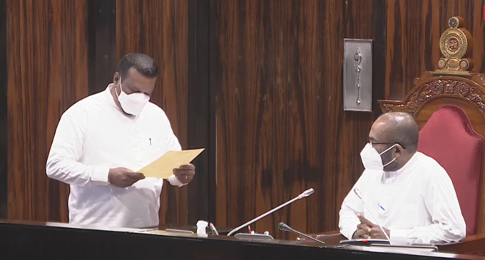 Manju Lalith takes oath as a MP Manju Lalith takes oath as a MP