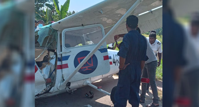 A Cessna-172 makes an emergency landing – four injured