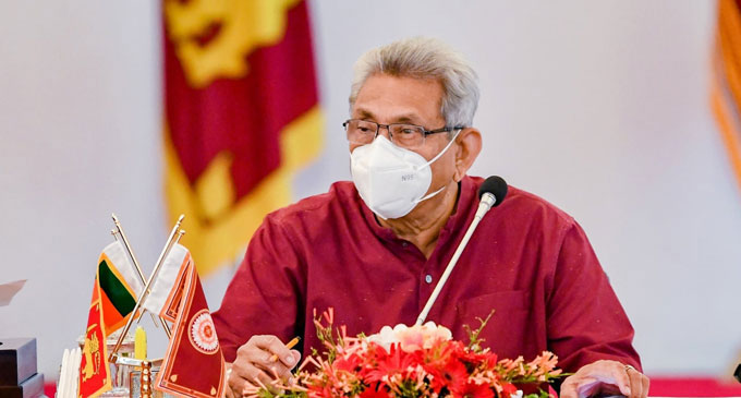 President Gotabaya Rajapaksa responds to the proposals of the chief prelates