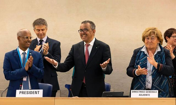 Tedros re-elected to lead the World Health Organization